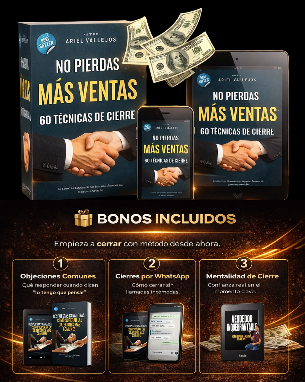 NO PIERDAS MAS PLATA: 60 TECNICAS DE CIERRE +3 BONOS